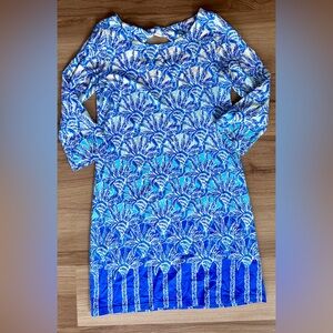 Lilly Pulitzer Dress Womens XS 3/4 Sleeve Beach Vacation Cruise Coral Bay